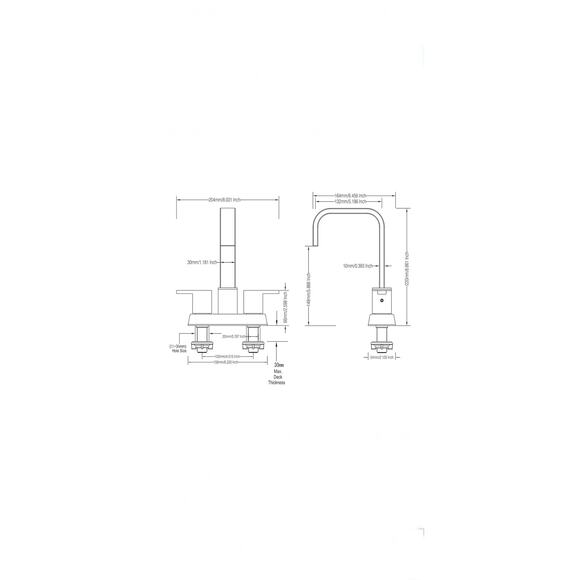 RKF Waterfall Swivel Spout Two-handle Centerset bathroom faucet - Picture 3 of 9